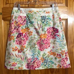 Talbots Floral A-Line Skirt - Multicolor